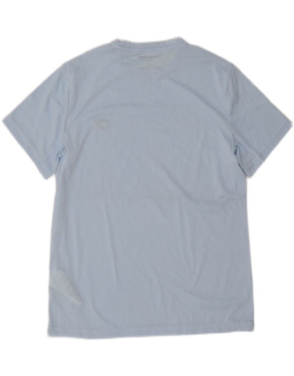 Calvin Klein Camiseta masculina top pequeno azul poliéster