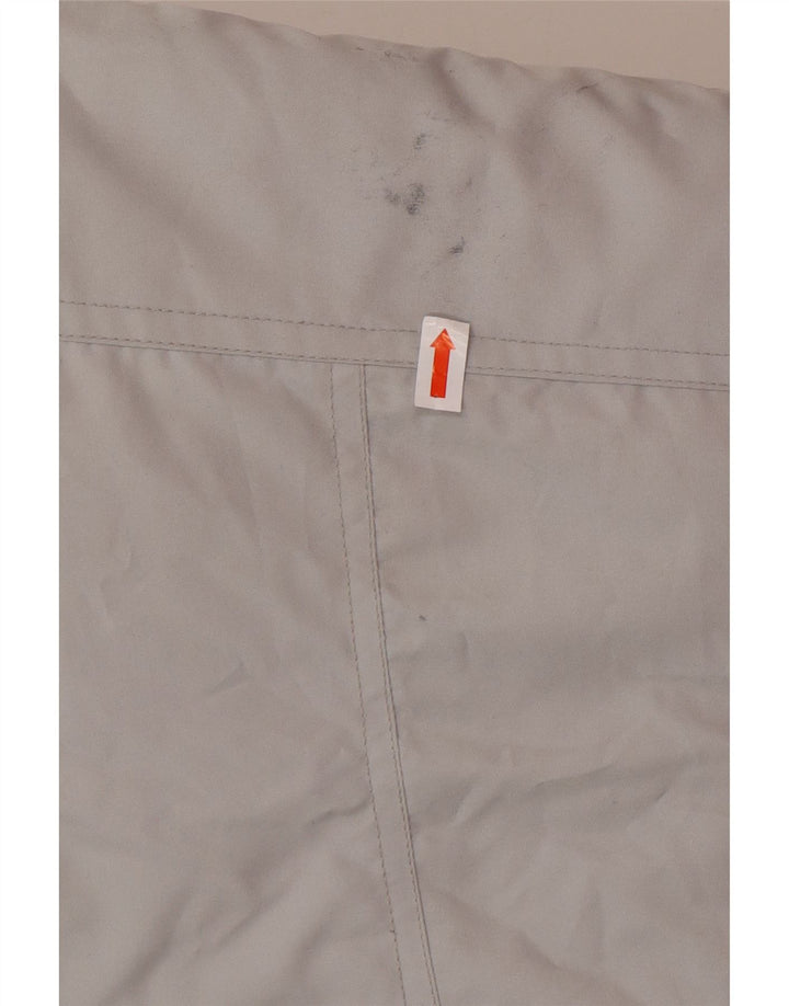 Casaco acolchoado masculino VINTAGE de ajuste solto Reino Unido 36 poliéster cinza pequeno