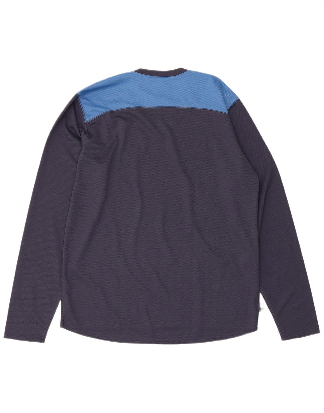 Adidas Mens Climalite Graphic Top Manga Longa Médio Azul Marinho Colorblock