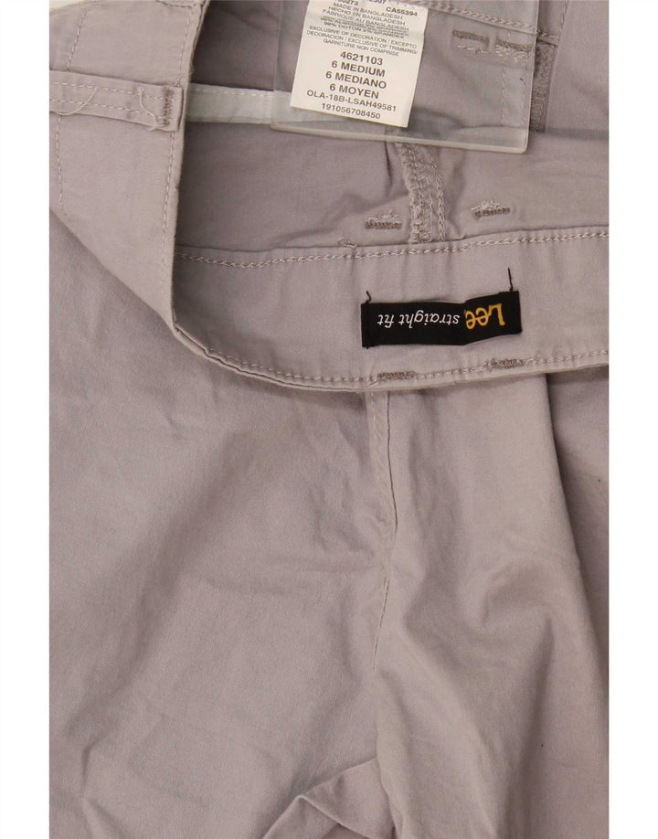 Lee Womens Chino Shorts US 6 Médio W32 Algodão Cinza