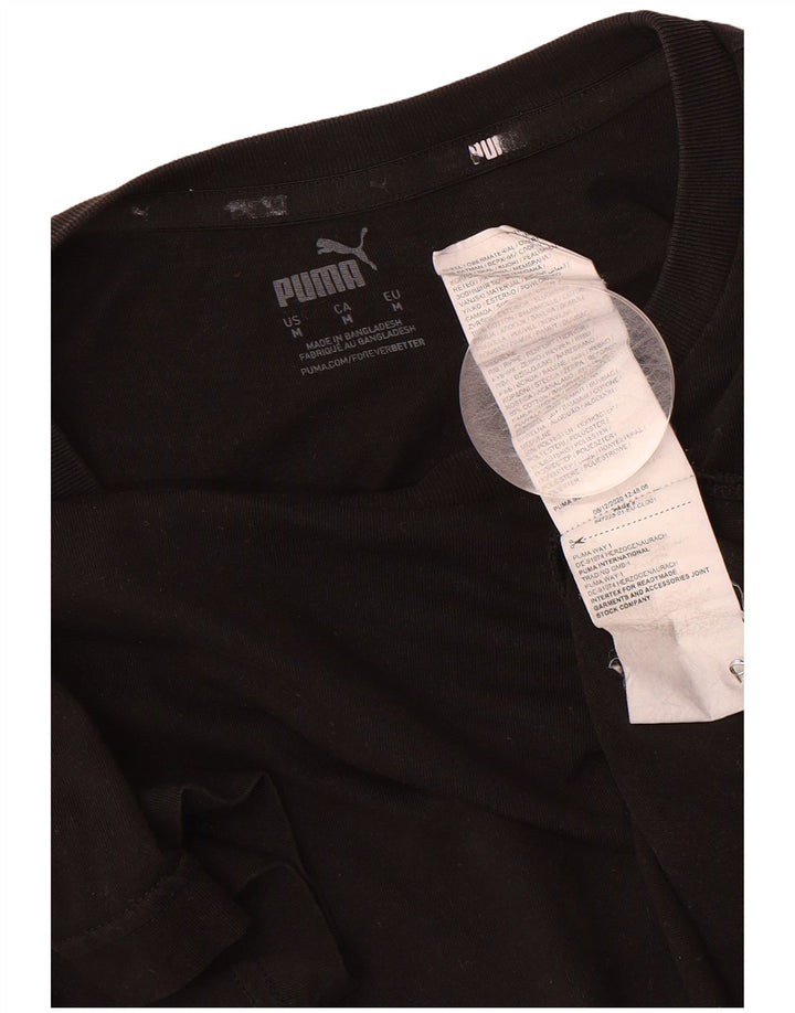 Camiseta masculina PUMA Top médio algodão preto