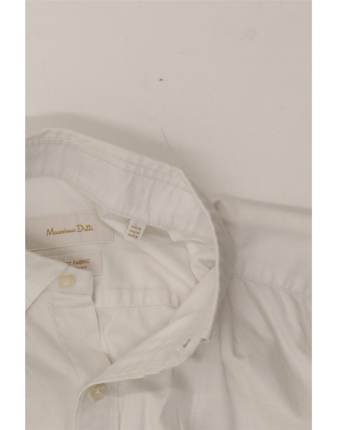 MASSIMO DUTTI Mens Shirt Medium White Cotton Vintage Massimo Dutti and Second-Hand Massimo Dutti from Messina Hembry 