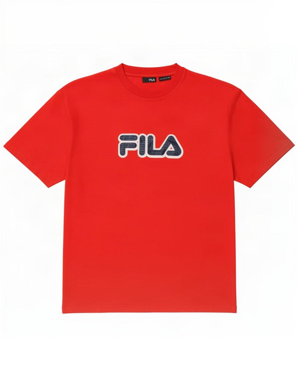 Fila Mens Graphic T-Shirt Top XL Algodão Vermelho