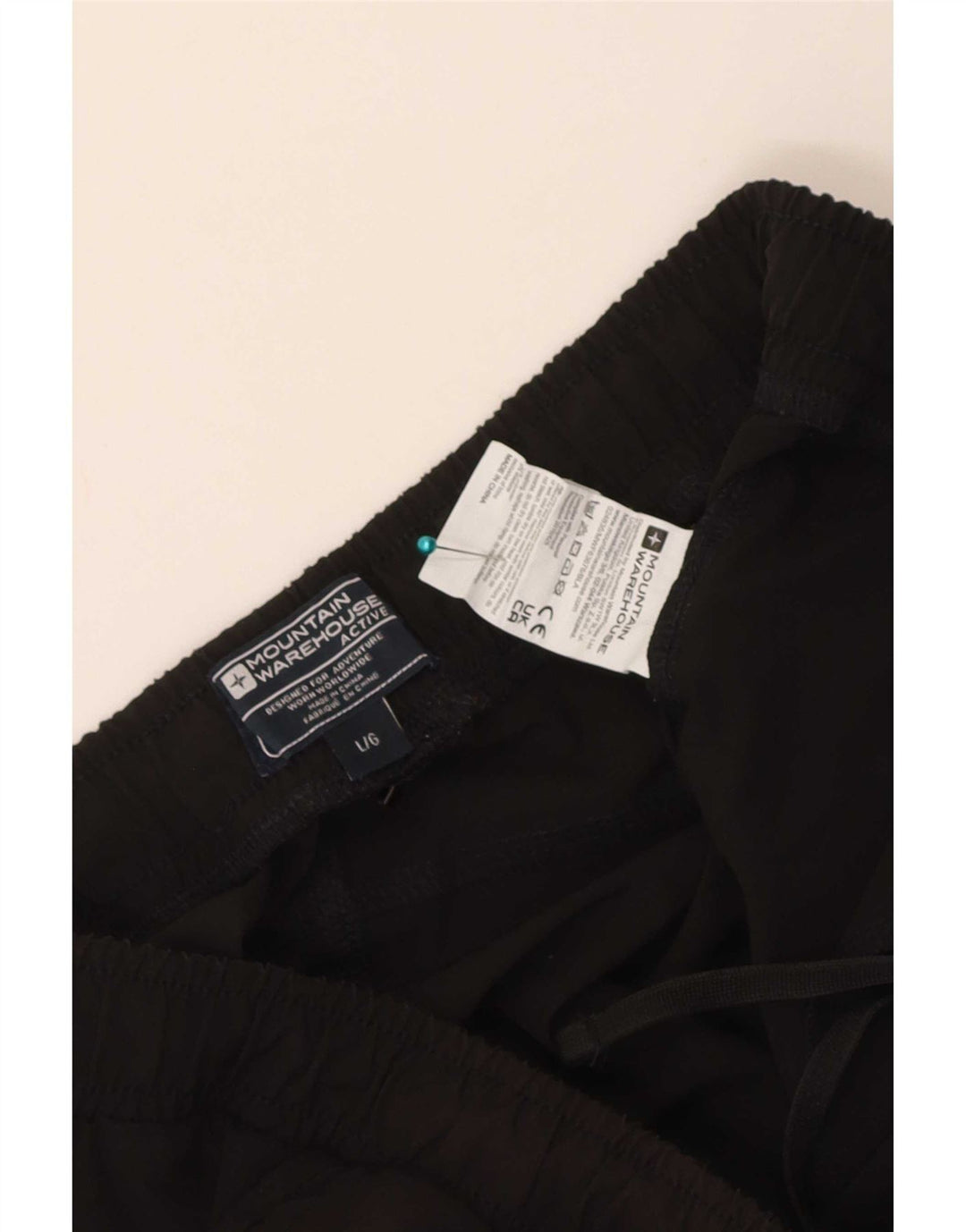 Shorts esportivos masculinos Mountain Warehouse grande poliéster preto