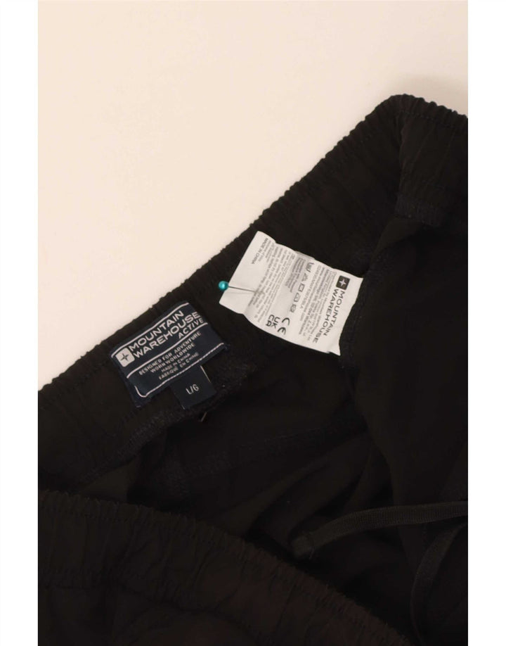 Shorts esportivos masculinos Mountain Warehouse grande poliéster preto