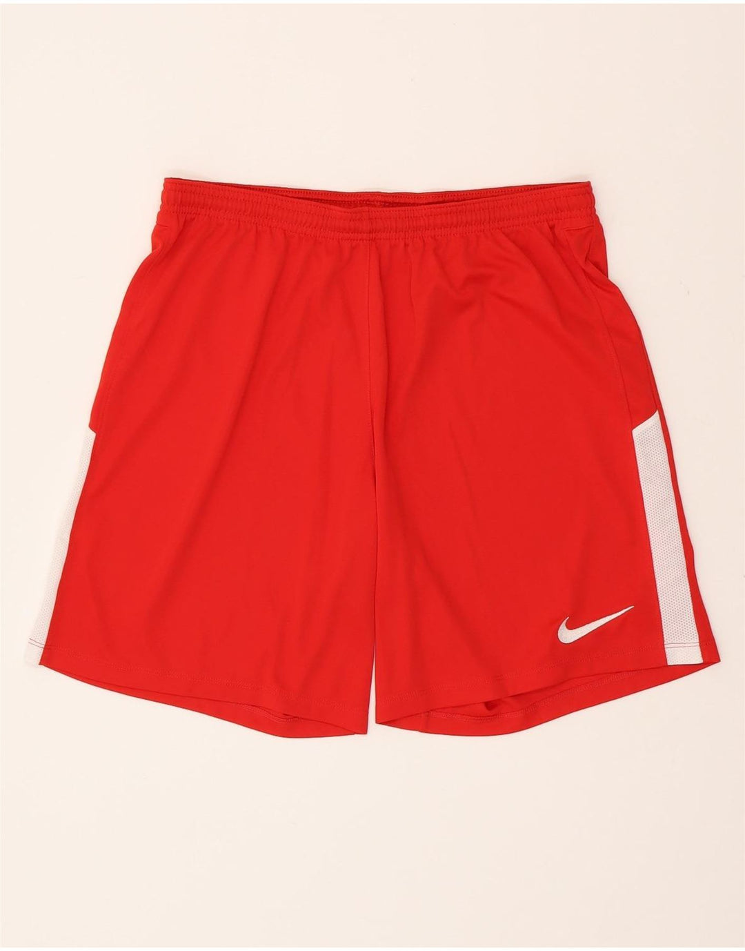Shorts esportivos masculinos NIKE Dri Fit Slim Fit grande bloco vermelho