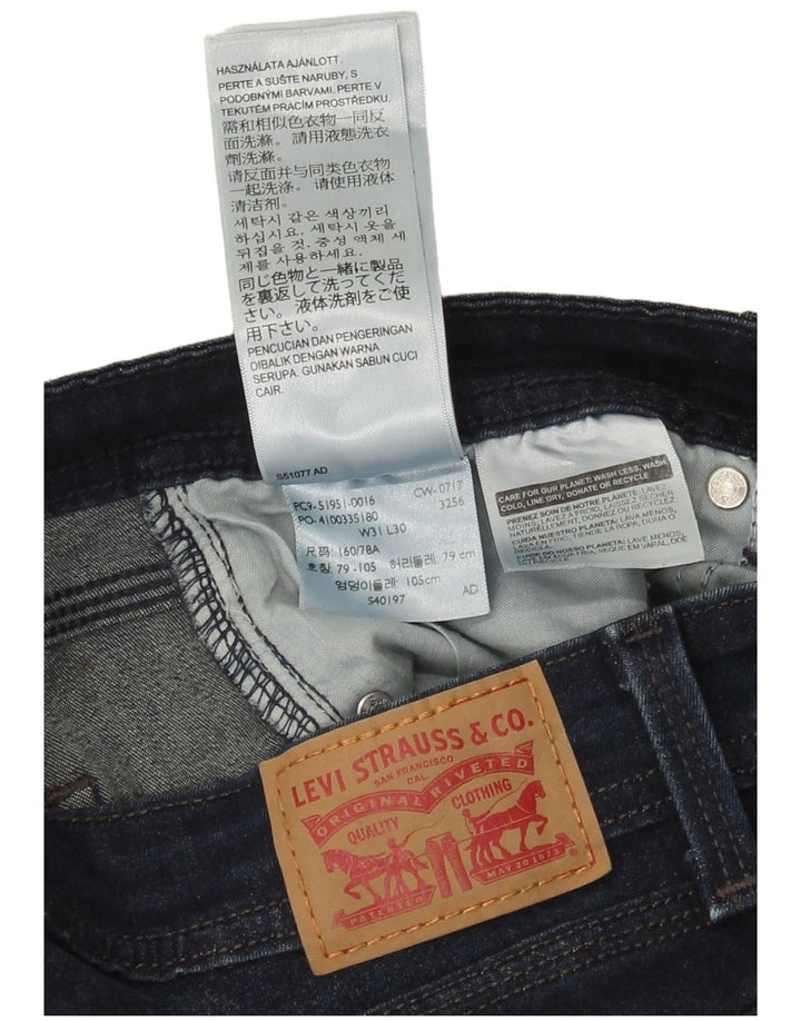 Calça jeans feminina Levi's 529 Curvy Bootcut W31 L30 azul marinho algodão