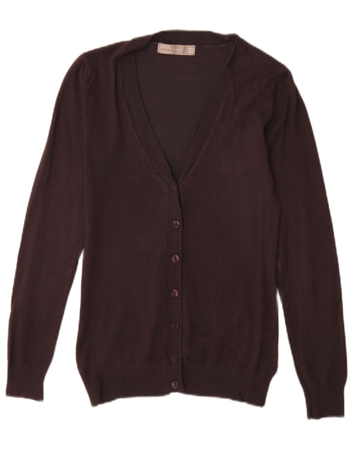 Suéter cardigã feminino Zara Reino Unido 12 Viscose cinza médio
