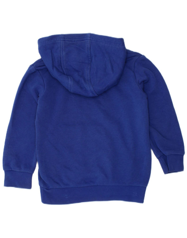 Suéter com capuz gráfico Adidas Boys 3-4 anos algodão azul