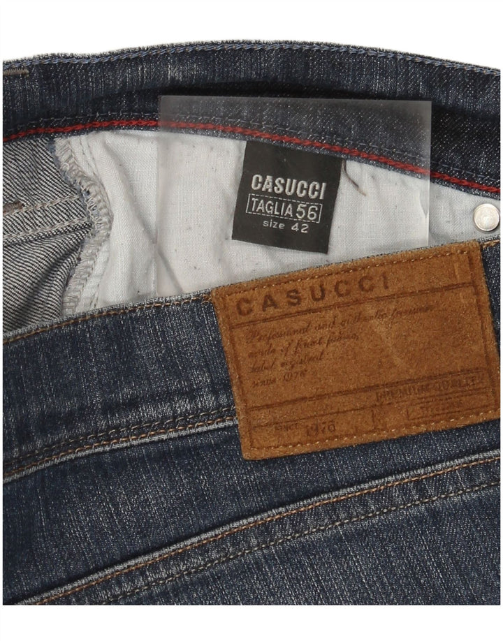 Casucci Calça Jeans Reta Masculina W42 L32 Azul Algodão