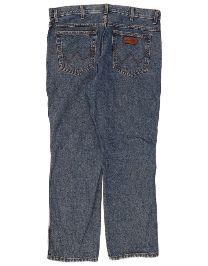 Wrangler masculino regular fit jeans reto W38 L30 algodão azul