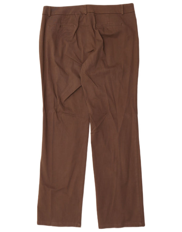 Calça feminina Dockers ideal fit reta casual US 16 2XL W36 L34 marrom