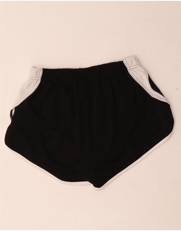 Shorts esportivos femininos Asics UK 10 pequeno poliéster colorblock preto