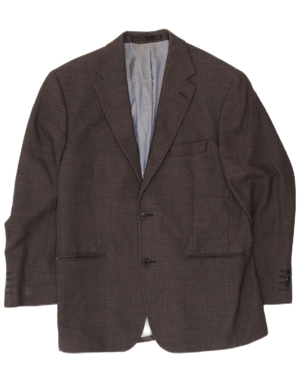Jaqueta Blazer Curta Masculina Marks & Spencer Reino Unido 40 Médio Azul Marinho Xadrez