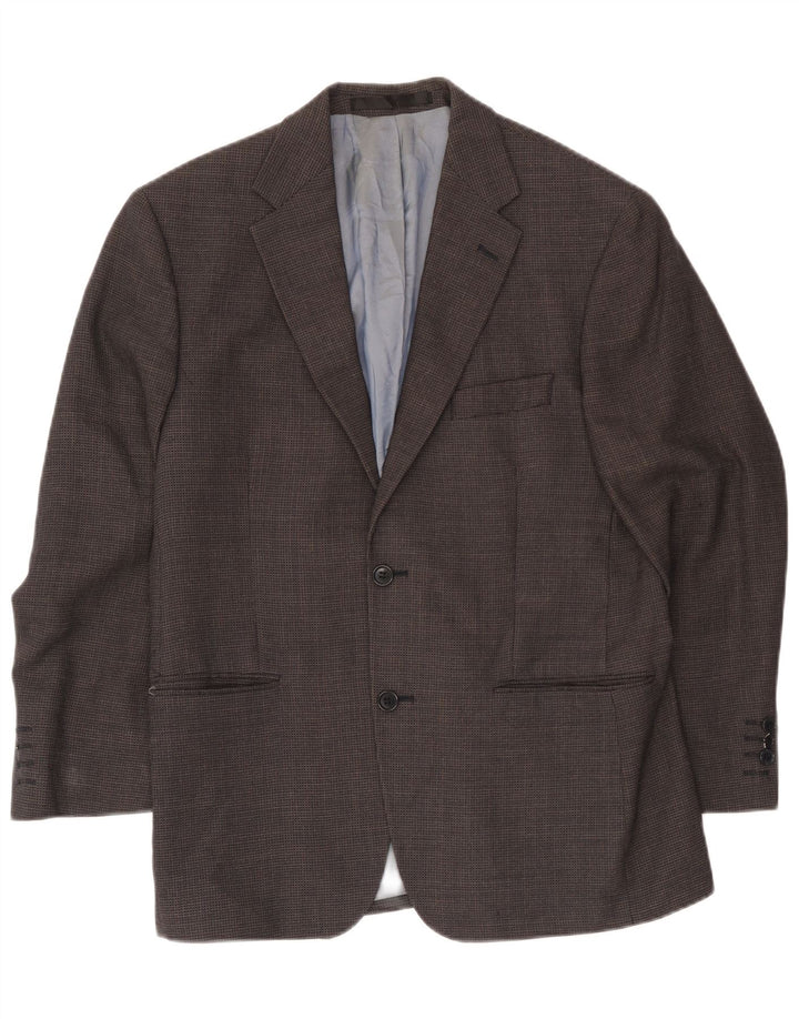 Jaqueta Blazer Curta Masculina Marks & Spencer Reino Unido 40 Médio Azul Marinho Xadrez