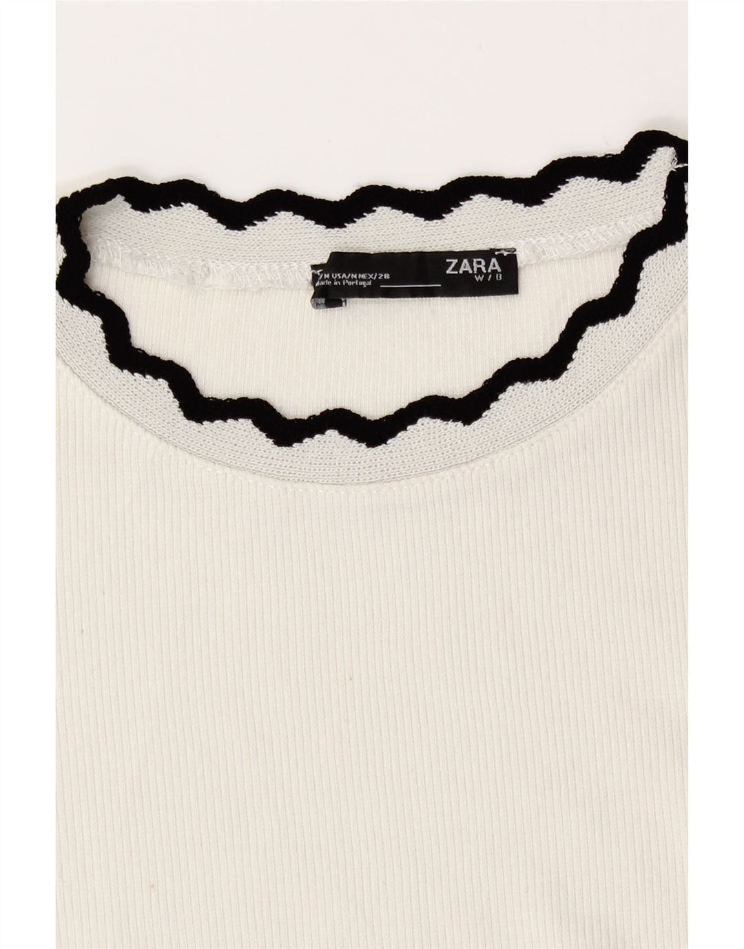 Zara Womens Crop Top Manga Longa Reino Unido 12 Médio Branco