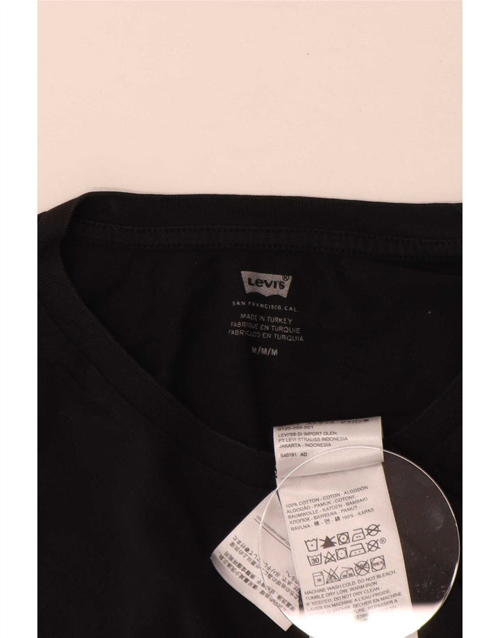 Camiseta gráfica masculina Levi's Top médio algodão preto