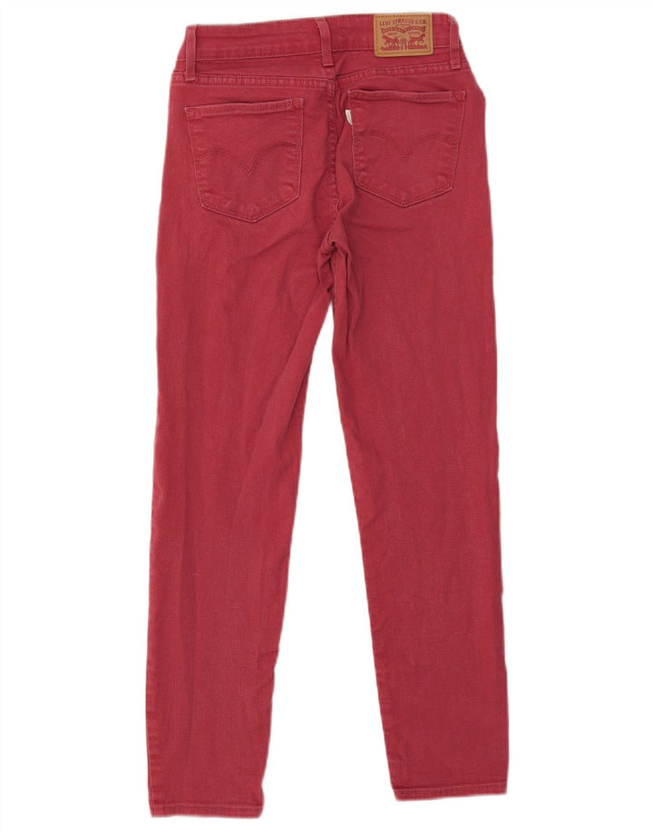 Calça jeans feminina Levi's 712 Slim W25 L26 algodão vermelho