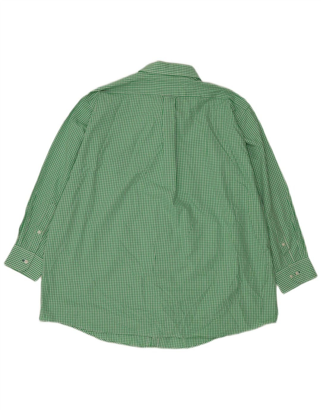 Camisa masculina grande regular fit IZOD tamanho 18 1/2 2XL algodão guingão verde