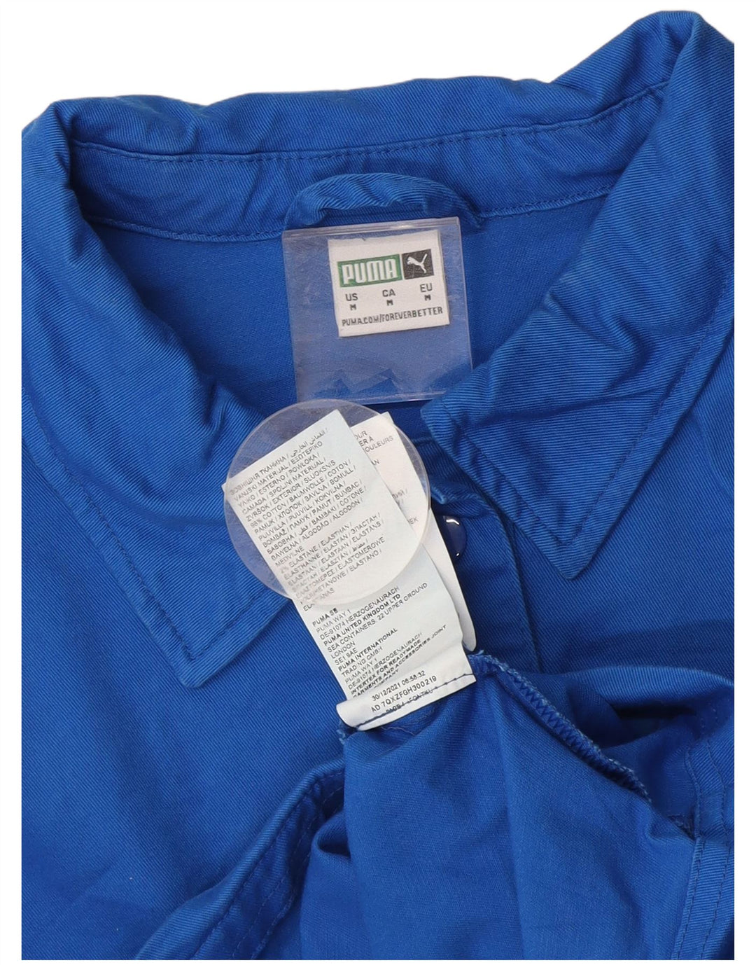 Jaqueta bomber feminina PUMA UK 14 algodão azul médio