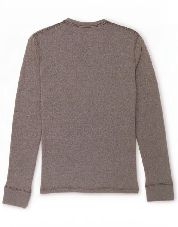 Top gráfico masculino Hollister manga comprida XL algodão cinza