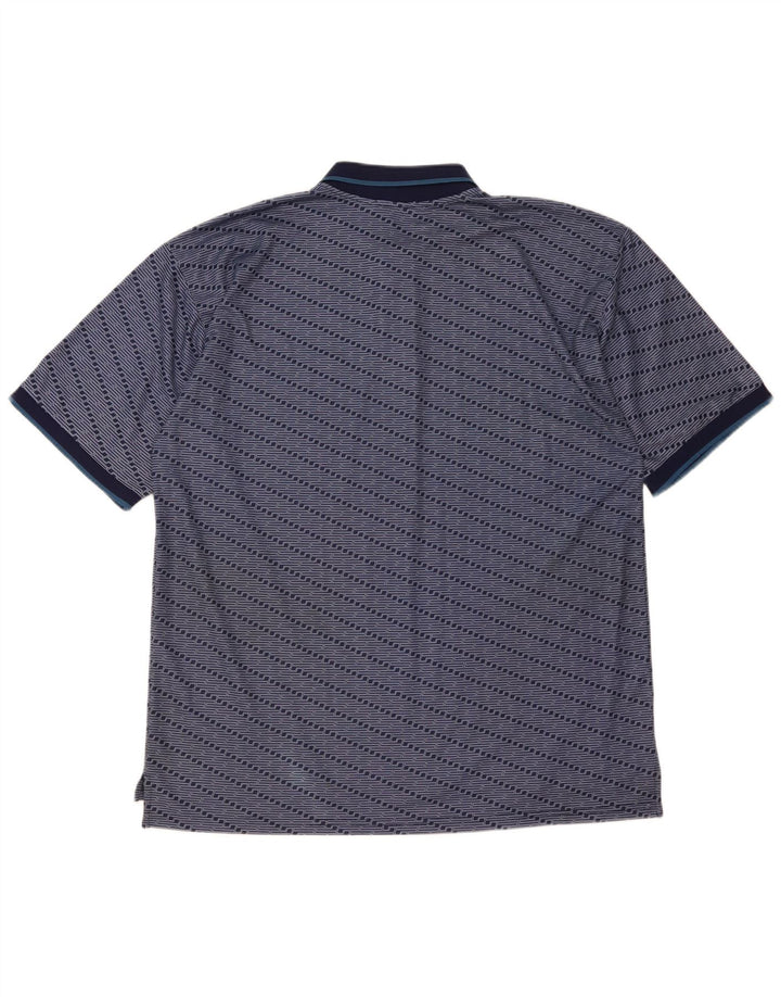 Camisa polo masculina Fila XL poliéster listrado azul marinho