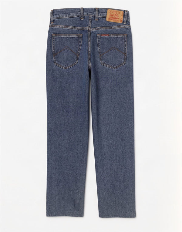 Calça Jeans Carrera 700 Straight Feminina W38 L30 Azul Algodão