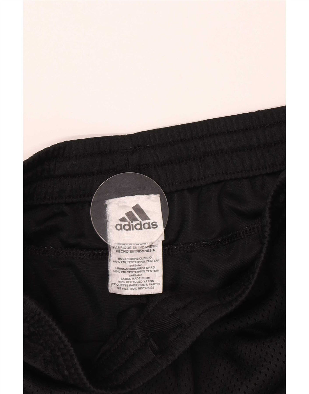 Shorts esportivos Adidas meninos 8-9 anos pequeno poliéster preto