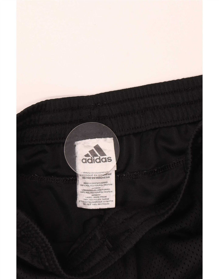 Shorts esportivos Adidas meninos 8-9 anos pequeno poliéster preto