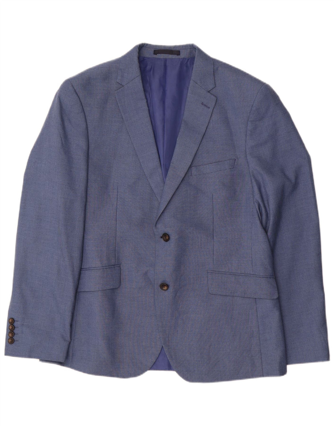 Jaqueta blazer masculina Marks & Spencer sob medida com 2 botões Reino Unido 42 grande azul