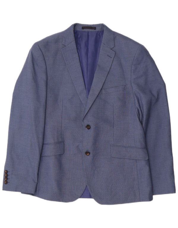 Jaqueta blazer masculina Marks & Spencer sob medida com 2 botões Reino Unido 42 grande azul