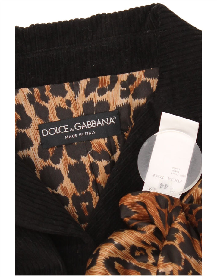 Casaco feminino de veludo Dolce & Gabbana IT 44 médio preto algodão clássico