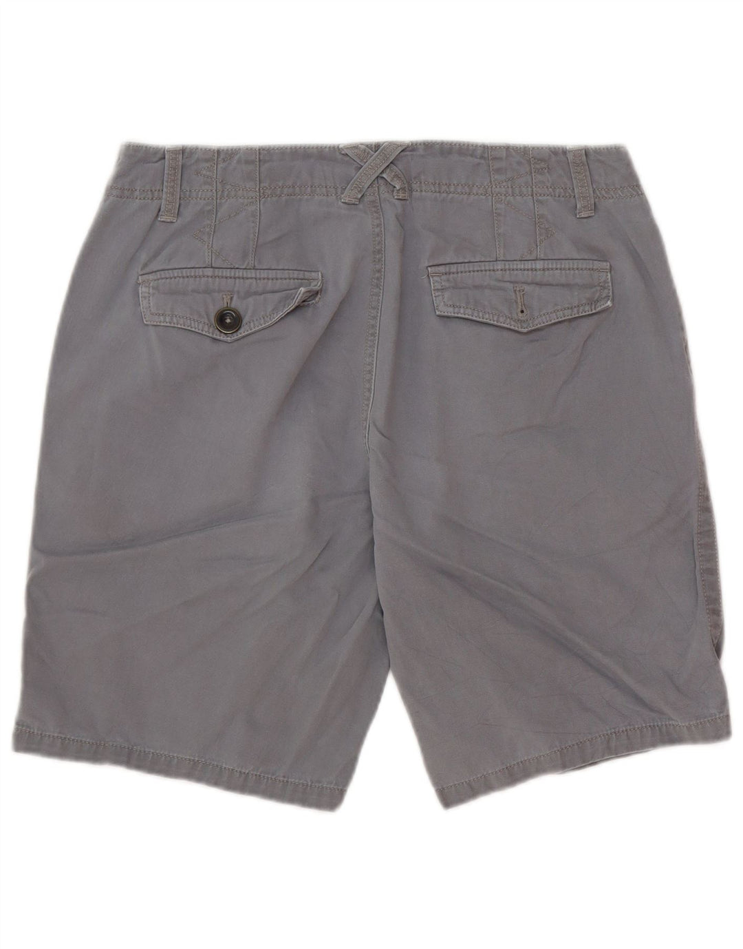 Shorts Chino feminino Eddie Bauer US 8 médio W30 algodão cinza