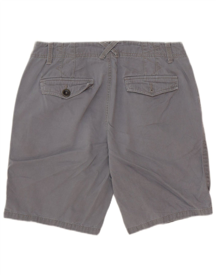 Shorts Chino feminino Eddie Bauer US 8 médio W30 algodão cinza