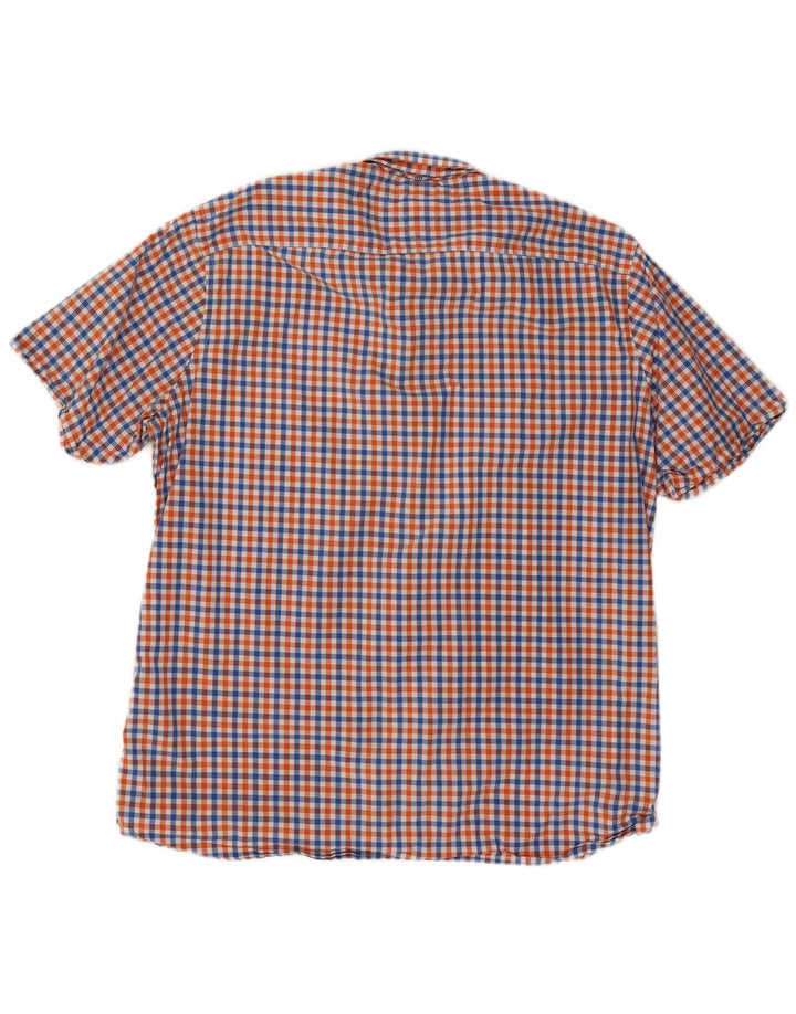 Camisa masculina TOMMY HILFIGER de manga curta com ajuste personalizado XL guingão multicolorido