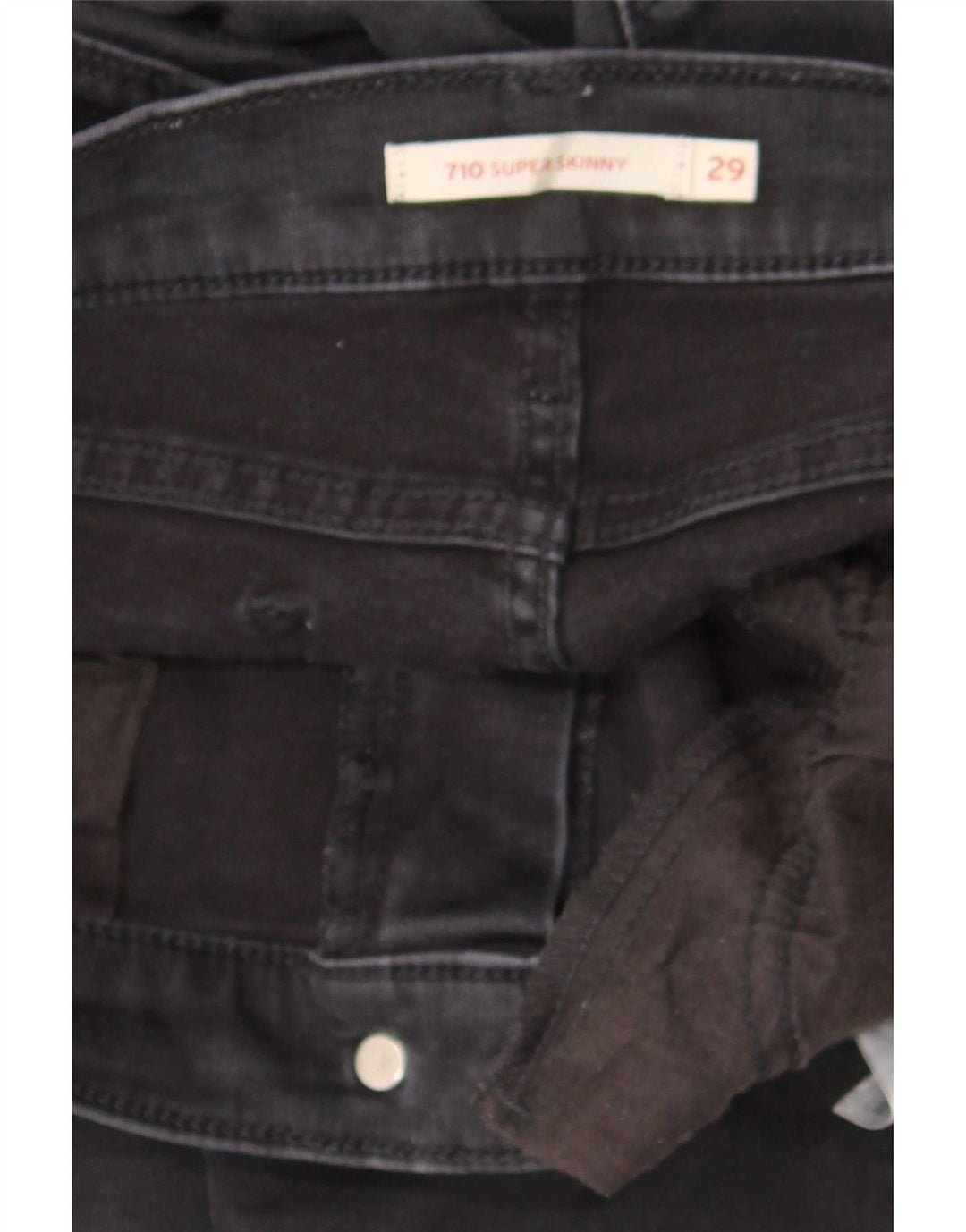 Calça jeans feminina Levi's 710 Super Skinny W29 L28 preta