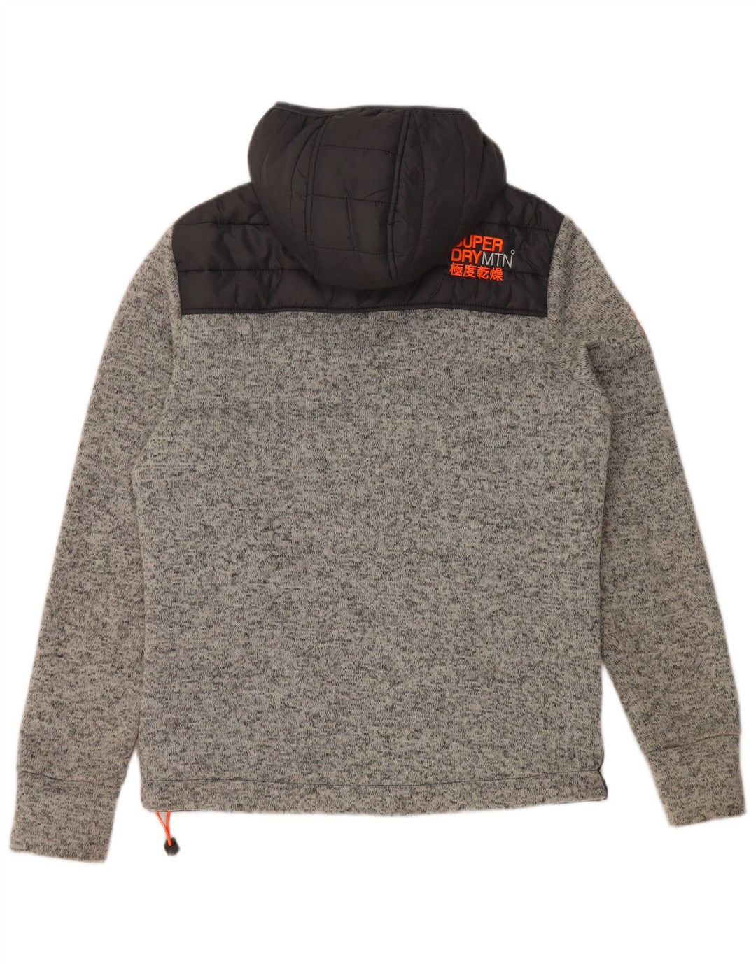 Jaqueta acolchoada com capuz masculina Superdry UK 36 poliéster preto pequeno Colourblock