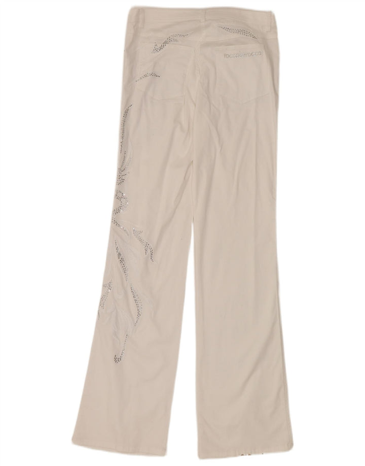 Conjunto feminino ROCCOBAROCCO com 2 botões e 2 peças Reino Unido 14 médio W32 L34 branco