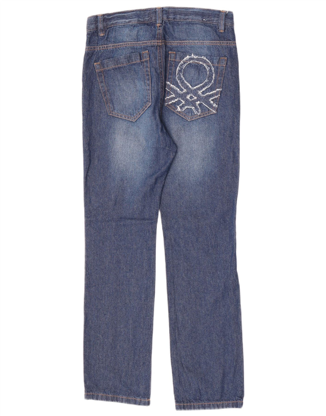 Benetton Jeans Feminino Gráfico Reto W26 L26 Azul