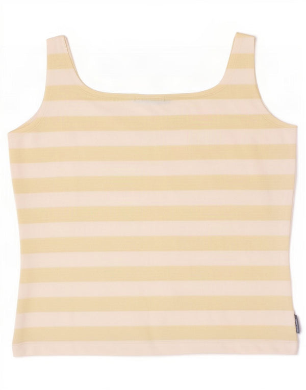 Marina Yachting Womens Crop Cami Top UK 18 XL Amarelo Listrado