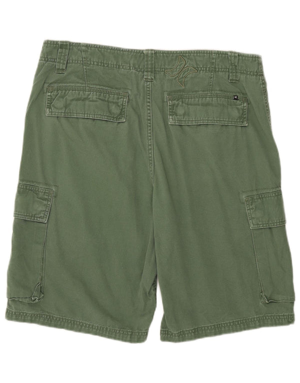 Shorts cargo masculino Hurley W34 grande algodão verde