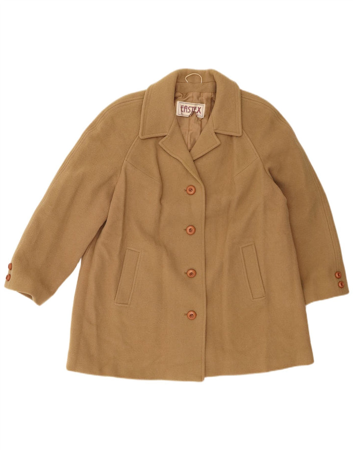 Sobretudo feminino EASTEX UK 20 2XL bege lã nova