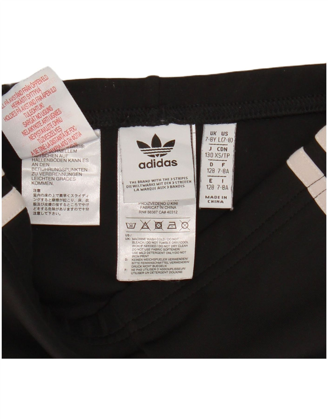 Leggings Adidas Menina 7-8 Anos Preto Poliéster