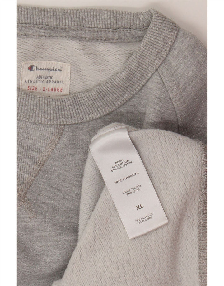 Champion moletom gráfico masculino jumper XL algodão cinza