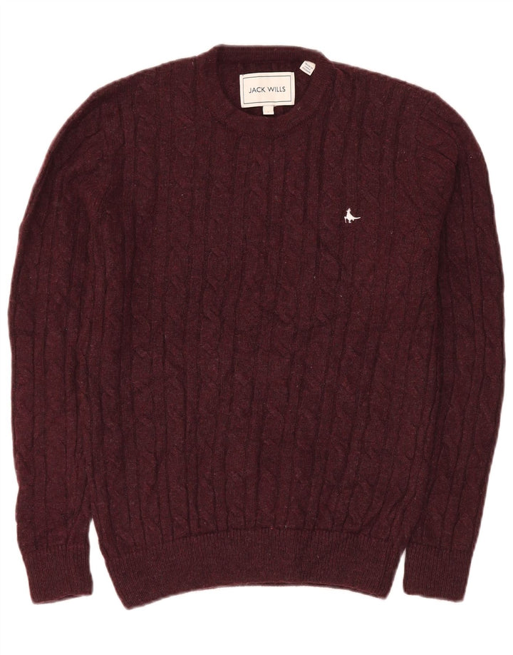 Suéter masculino Jack Wills com gola redonda, pequeno marrom poliamida