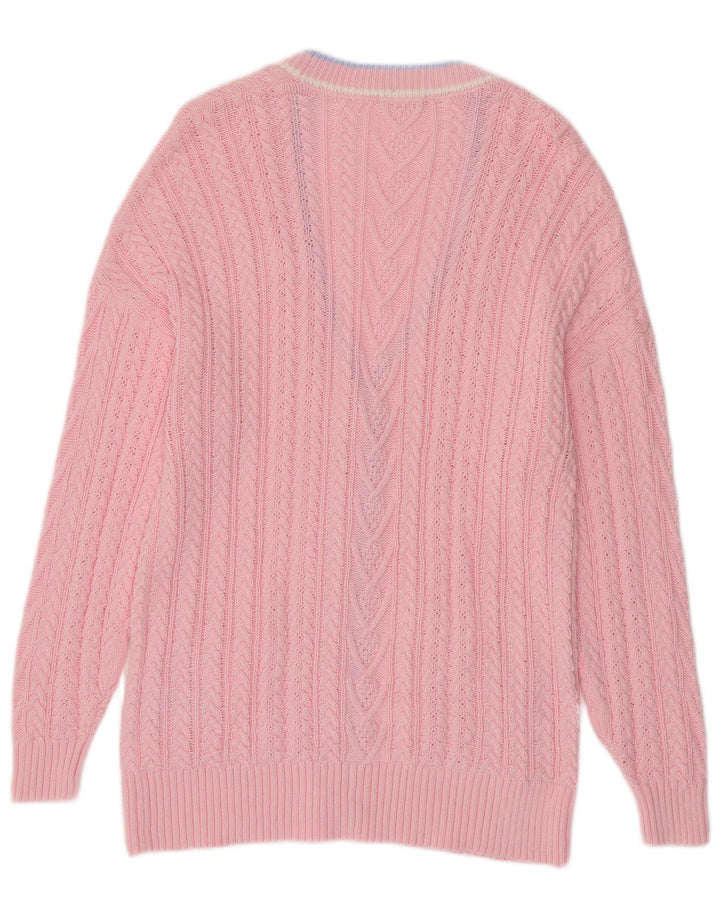 TEZENIS Womens Cardigan Sweater UK 10 Small Pink Viscose