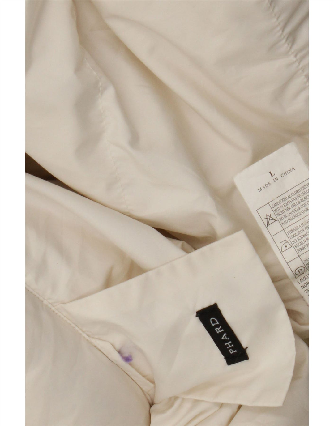 Casaco acolchoado feminino Phard UK 16 grande poliéster branco