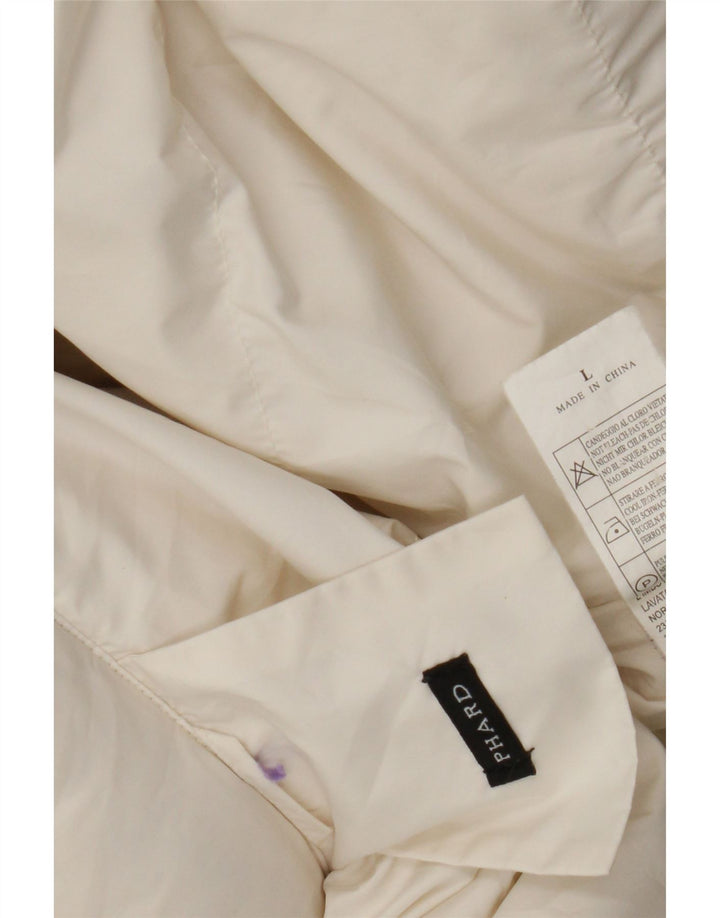 Casaco acolchoado feminino Phard UK 16 grande poliéster branco