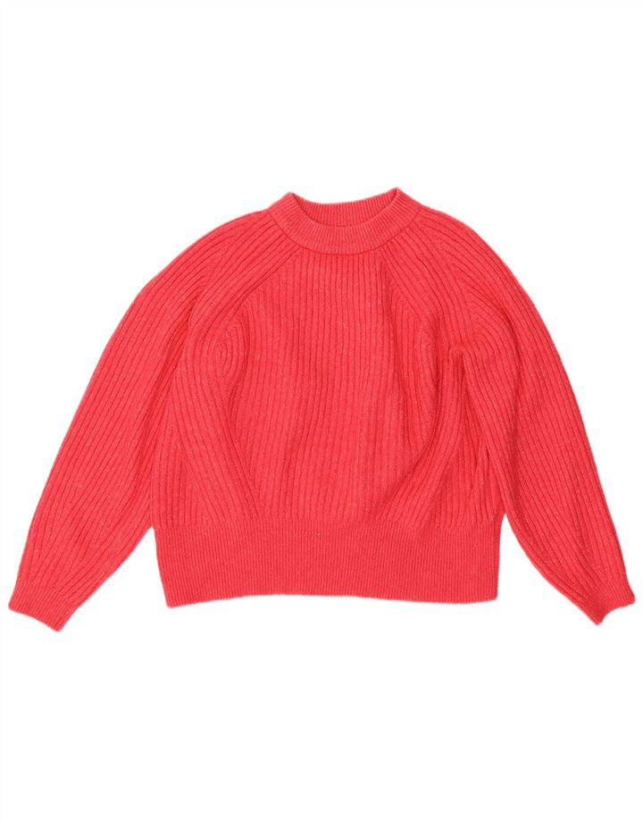 Suéter feminino Marks & Spencer com gola redonda e gola redonda Reino Unido 14 médio rosa