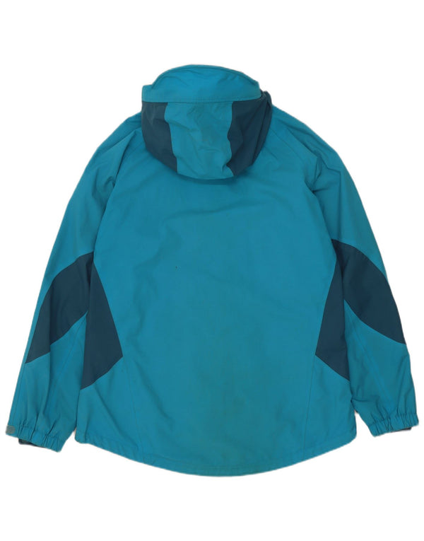 Jaqueta de chuva feminina com capuz Sprayway UK 12 poliamida colorblock azul médio
